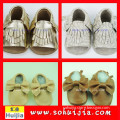 Custom made oem Korean Fashion sweet color bow and tassels sandals cool baby shoes